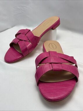 Scoop Women’s 11 Woven Slide Mules in Fuchsia #342